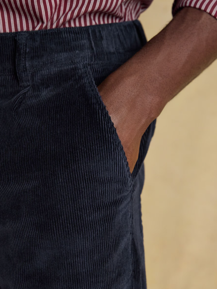 Joules Relaxed Fit Cotton-Rich Cord Trousers Navy