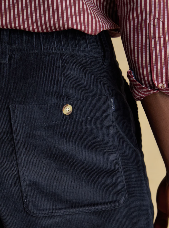 Joules Relaxed Fit Cotton-Rich Cord Trousers Navy