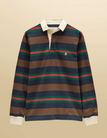 Joules Rugby Shirt Long Sleeve Striped Multi Colour