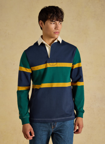 Joules Embellished Rugby Shirt Green / Navy