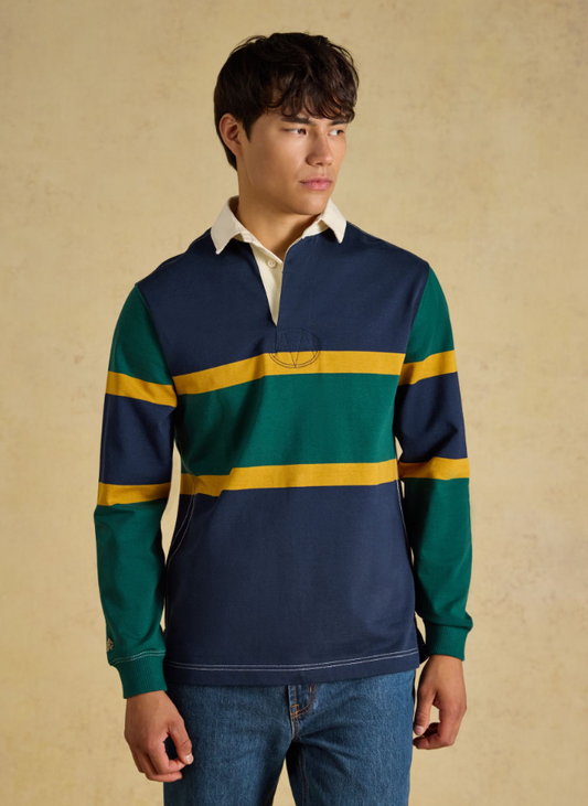 Joules Embellished Rugby Shirt Green / Navy