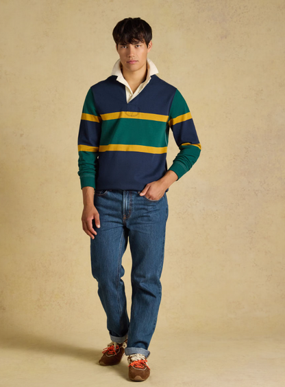 Joules Embellished Rugby Shirt Green / Navy