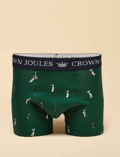 Joules Crown Joules Best By Par Themed Boxer Shorts - 2 Pack