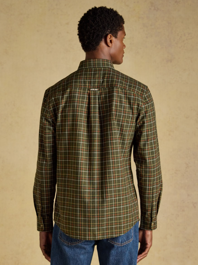 Joules Oxford Check Classic Fit Cotton Oxford Green Checked