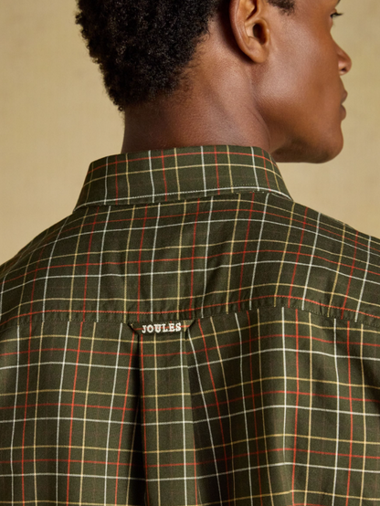 Joules Oxford Check Classic Fit Cotton Oxford Green Checked