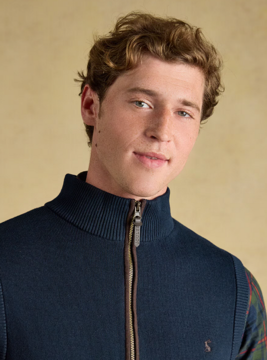 Joules Hillside Zip Up Gilet Navy