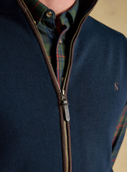 Joules Hillside Zip Up Gilet Navy