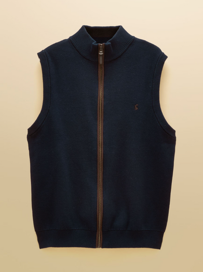Joules Hillside Zip Up Gilet Navy