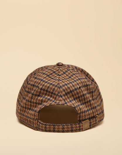 Joules Perry Neutral Houndstooth Jersey Baseball Cap