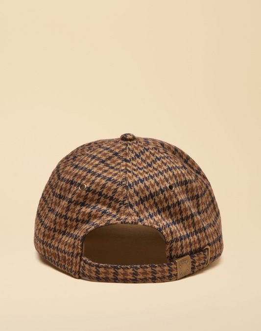 Joules Perry Neutral Houndstooth Jersey Baseball Cap