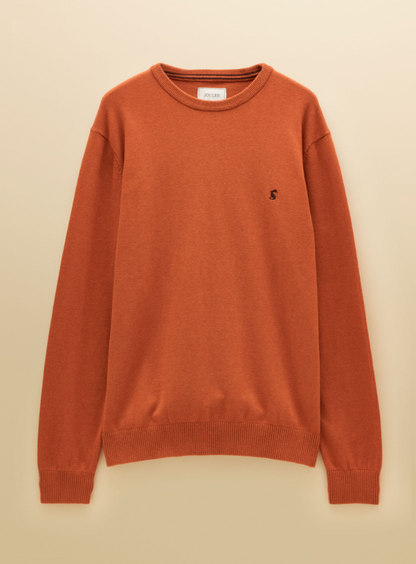 Joules Hillside Crew Knitted Jumper Orange