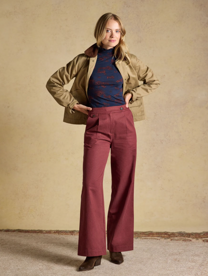 Joules Amy Western Jersey Top Navy