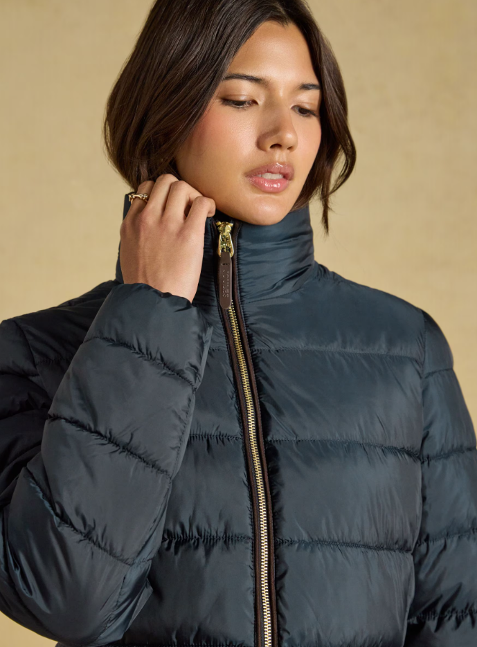Joules Paddock Showerproof Padded Coat Navy
