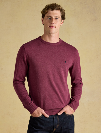 Joules Hillside Crew Knitted Jumper Plum
