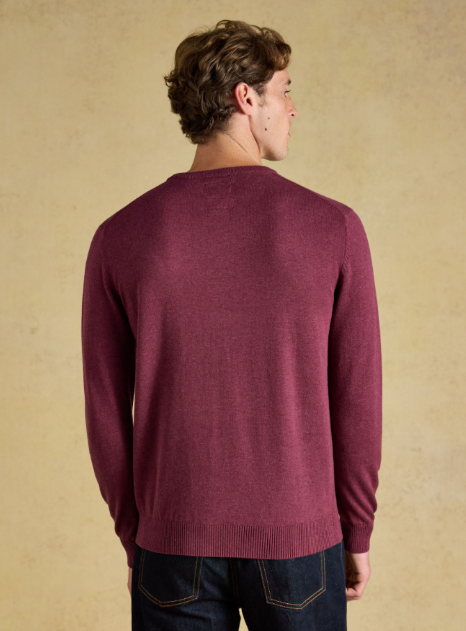 Joules Hillside Crew Knitted Jumper Plum