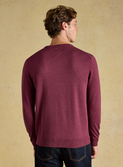 Joules Hillside Crew Knitted Jumper Plum