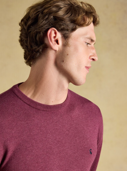 Joules Hillside Crew Knitted Jumper Plum