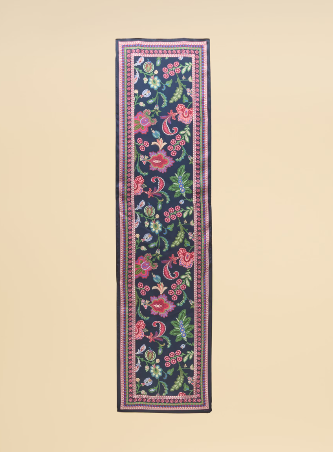 Joules Windsor Floral Scarf Navy & Pink