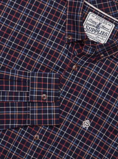 Joules Oxford Check Classic Fit Cotton Oxford Navy Checked