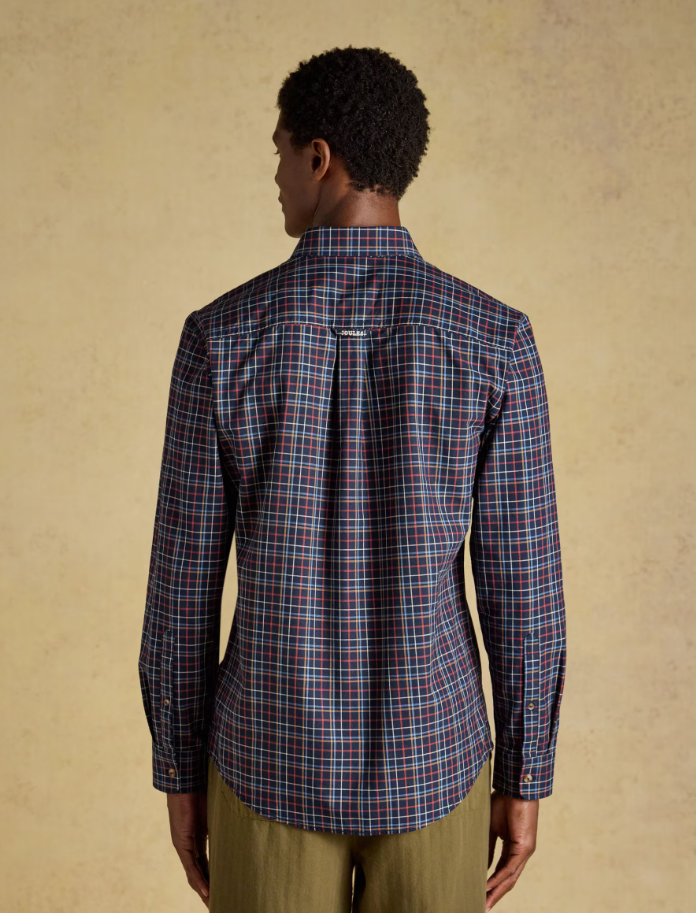 Joules Oxford Check Classic Fit Cotton Oxford Navy Checked