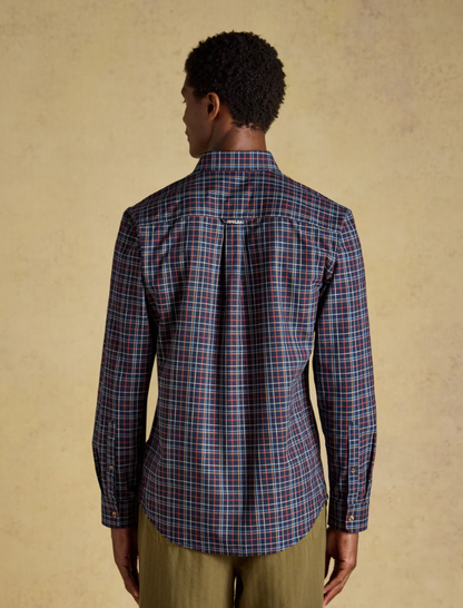 Joules Oxford Check Classic Fit Cotton Oxford Navy Checked