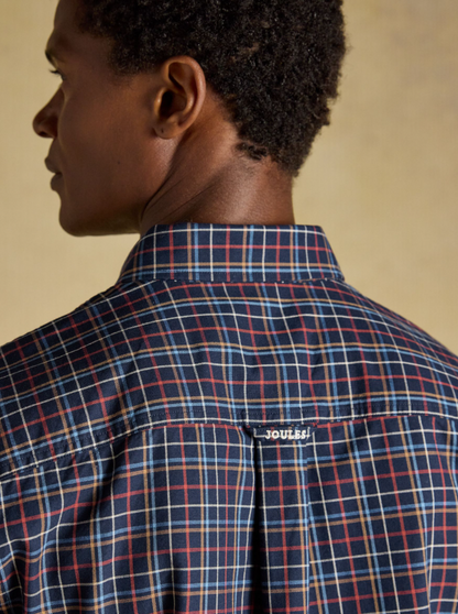 Joules Oxford Check Classic Fit Cotton Oxford Navy Checked