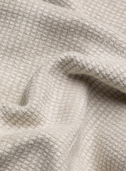 Weird Fish Newark 1/4 Zip Grid Fleece Ecru