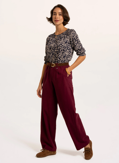 Brakeburn Brielle Printed 3/4 Sleeve T-shirt Navy