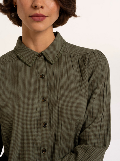 Brakeburn Rene Blouse Washed Khaki