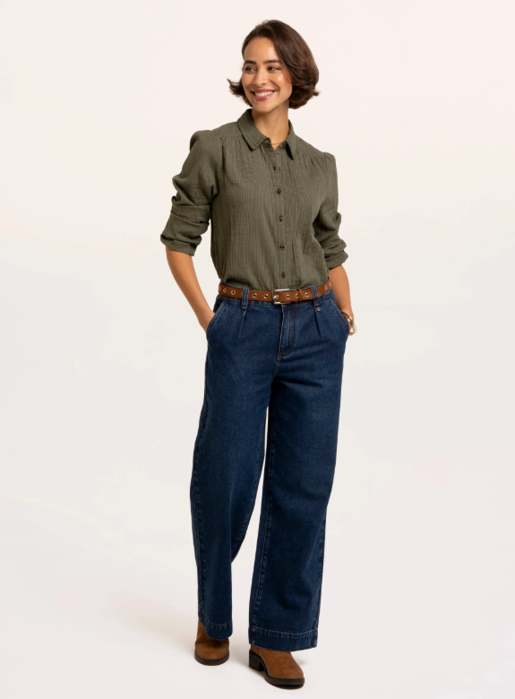 Brakeburn Rene Blouse Washed Khaki