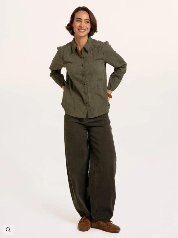 Brakeburn Rene Blouse Washed Khaki