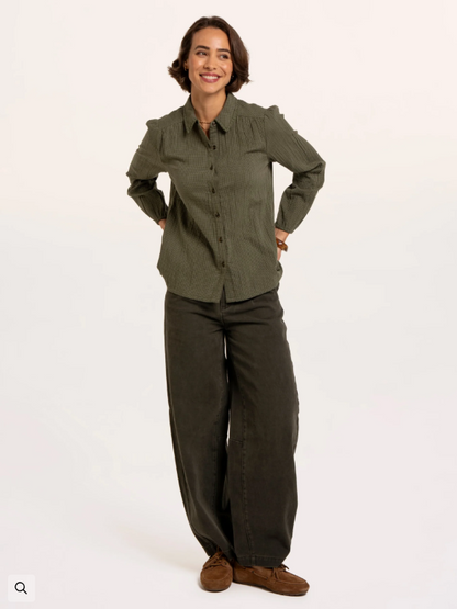 Brakeburn Rene Blouse Washed Khaki