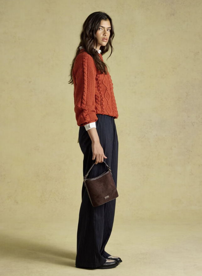 Joules Rafferty Cable Knit Jumper Burnt Orange