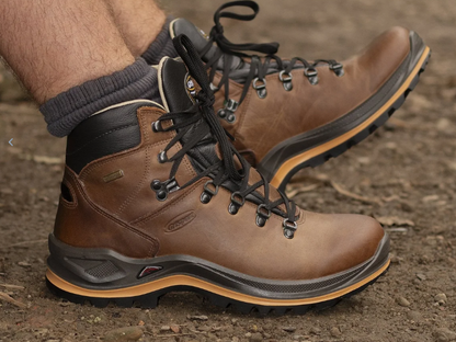 Grisport Aztec Wide Fit Walking Boots Crazy Horse Brown