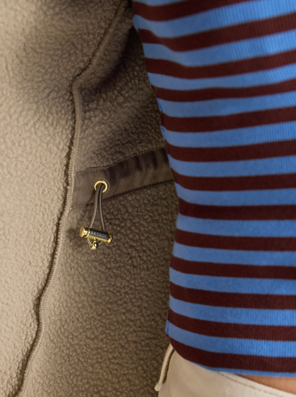 Joules Heritage Regular Fleece Gilet Mink