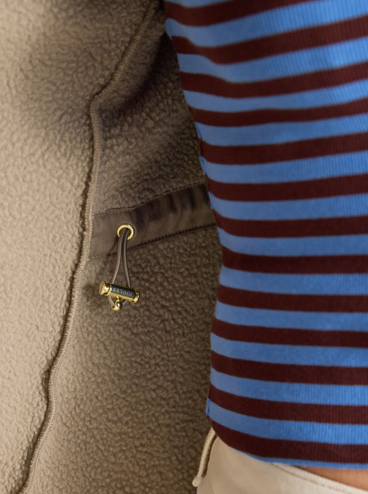 Joules Heritage Regular Fleece Gilet Mink