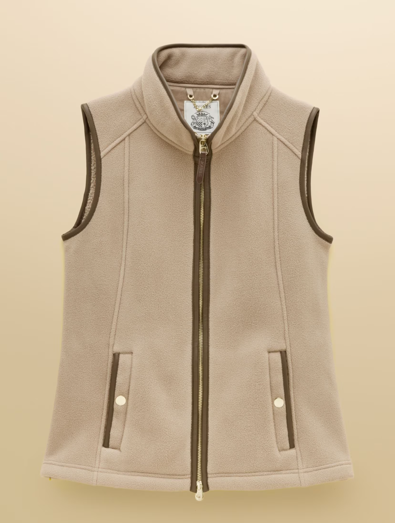 Joules Heritage Regular Fleece Gilet Mink