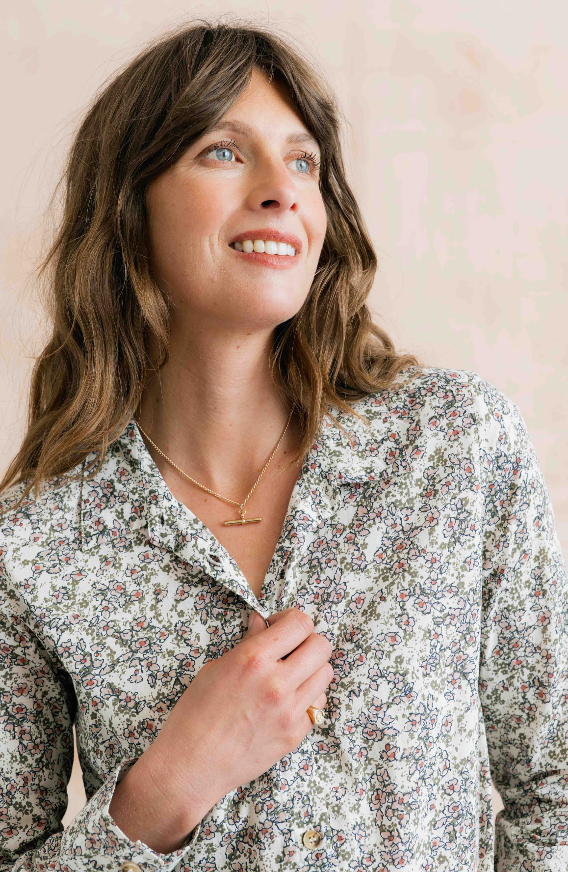 Lily & Me Patsy Organic Ditsy Shirt Antique Pink