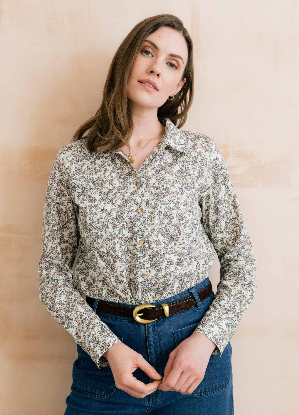 Lily & Me Patsy Organic Ditsy Shirt Antique Pink