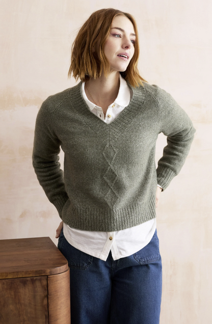 Lily & Me Wickridge Textured Knit Jumper Sage