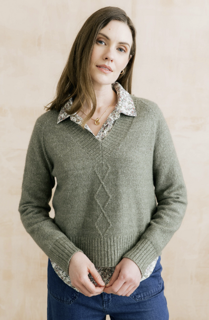Lily & Me Wickridge Textured Knit Jumper Sage
