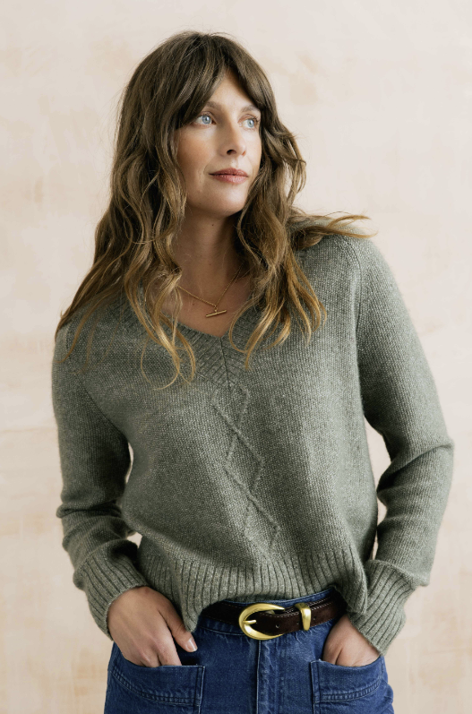 Lily & Me Wickridge Textured Knit Jumper Sage