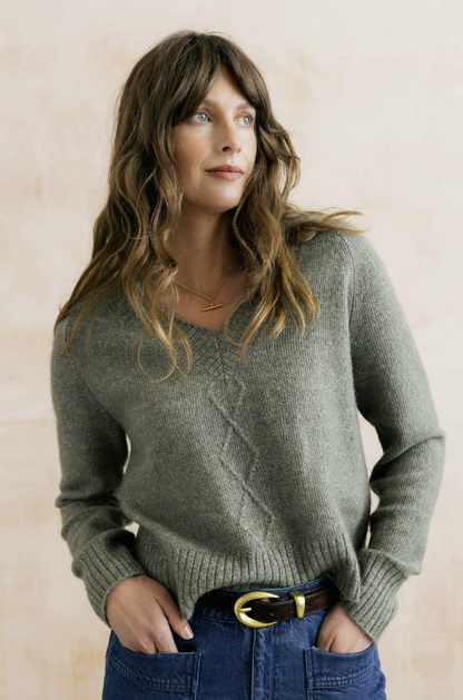 Lily & Me Wickridge Textured Knit Jumper Sage