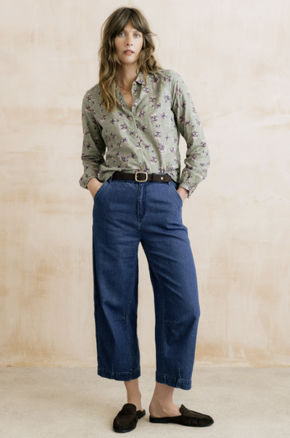Lily & Me Patsy Organic Ditsy Shirt Powder Blue