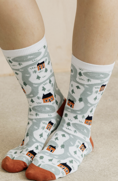 Lily & Me Snowy Riverbank Bamboo Socks