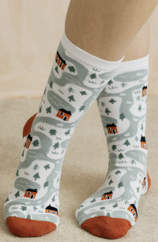 Lily & Me Snowy Riverbank Bamboo Socks