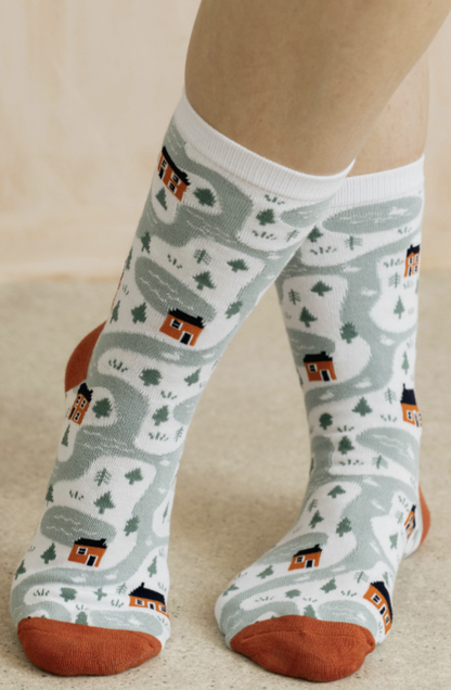 Lily & Me Snowy Riverbank Bamboo Socks