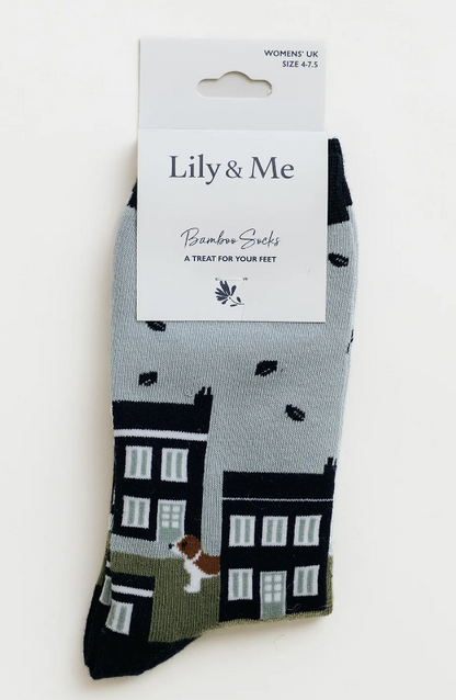 Lily & Me City Scene Bamboo Socks