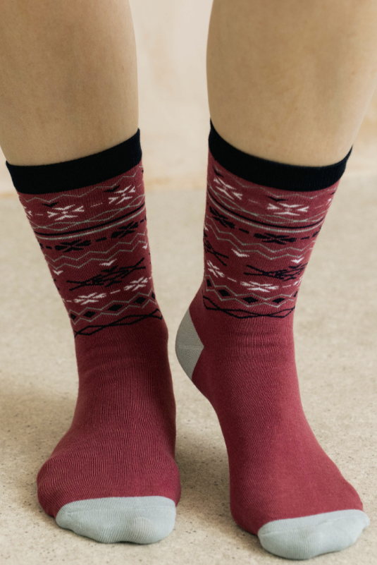 Lily & Me Fair Isle Bamboo Socks
