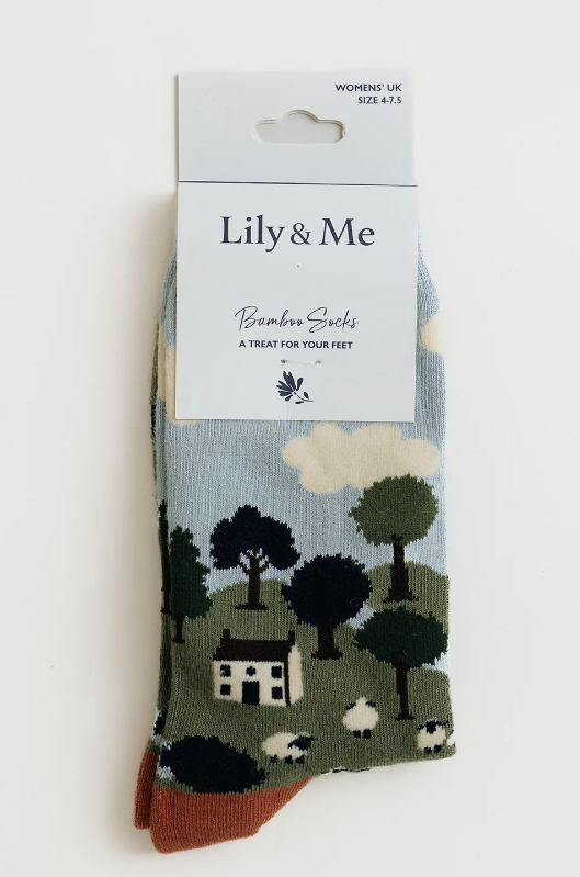 Lily & Me Country Scene Bamboo Socks